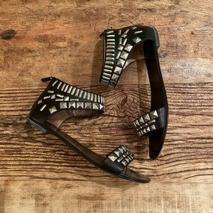 Giuseppe Zanotti Studded Black Sandals